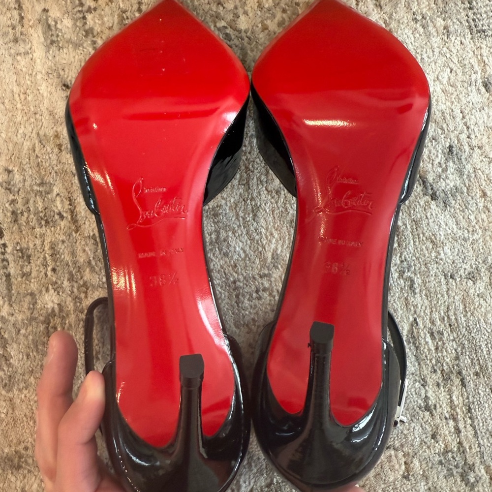 Christian Louboutin Glossy Black Heels - Picture 7 of 7